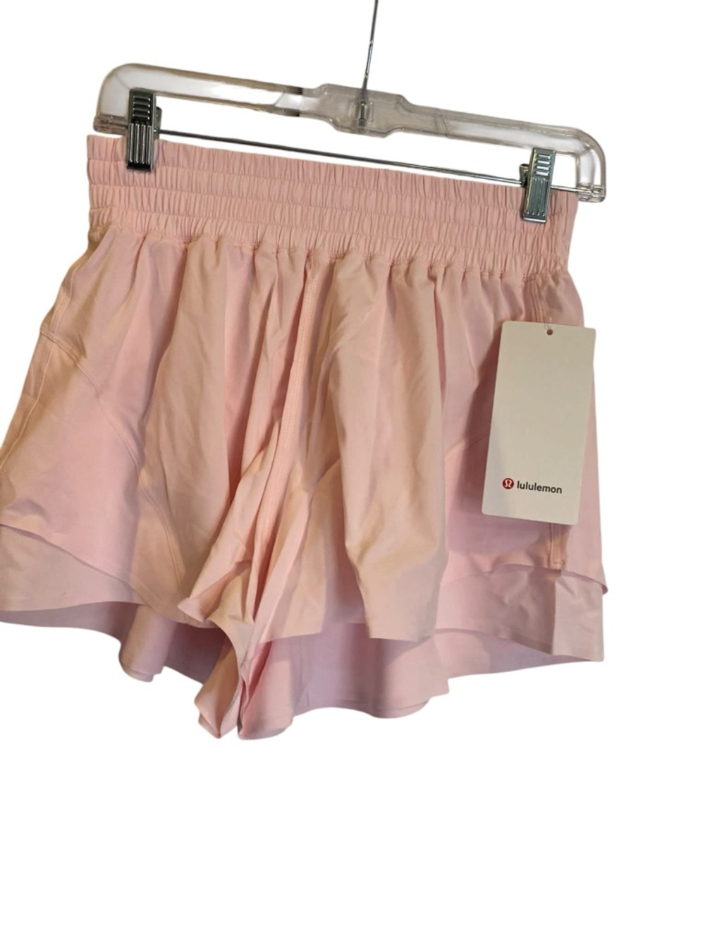 NWT Lululemon shake it out HR run shorts 2.5” PINK PEARL Size XXS